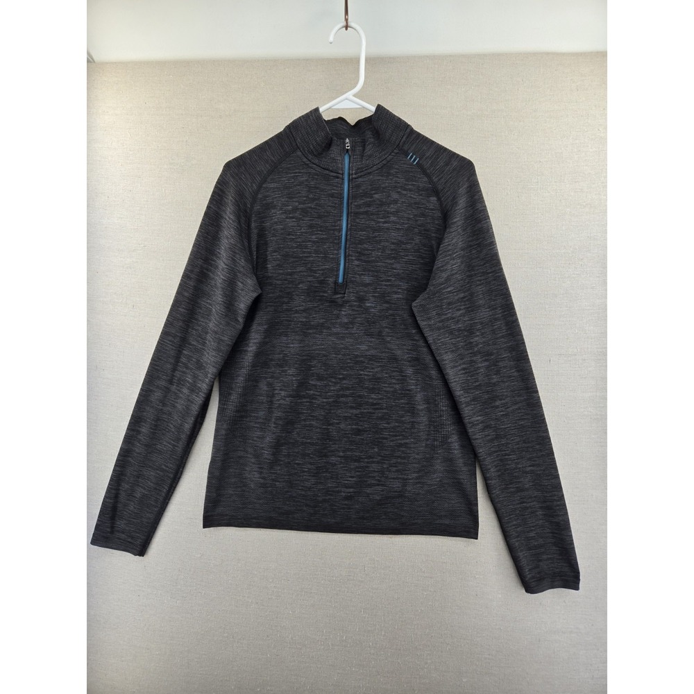 Lululemon Metal Vent Tech Half Zip Mens Small Long Sleeve Pullover Black Heather